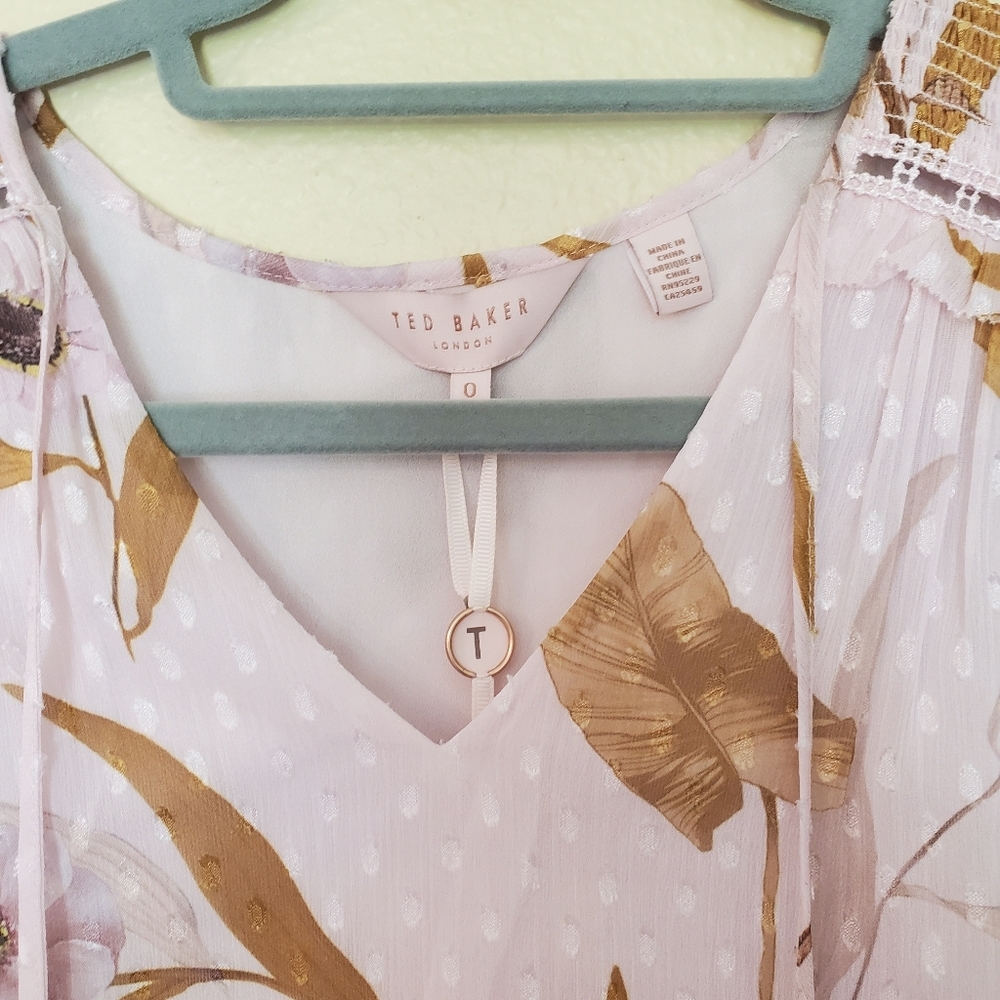 NWT Ted Baker Pink JIYLENA Cabana Sleeveless Top - Picture 7 of 10